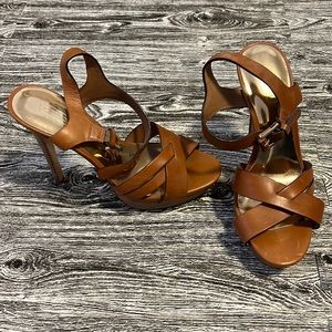 Brand new, never worn Coach heeled sandals